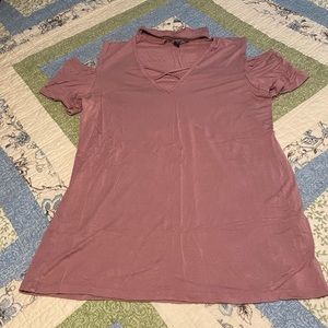 Snap cold shoulder shirt Size-M